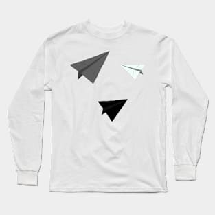 Paper Planes Sticker Pack Monochromatic Long Sleeve T-Shirt